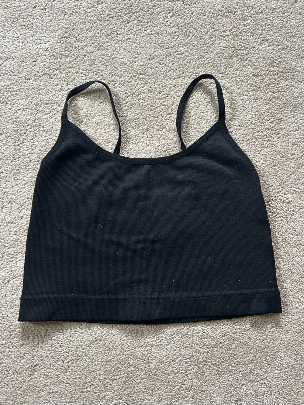 Garage Black Ribbed Cami